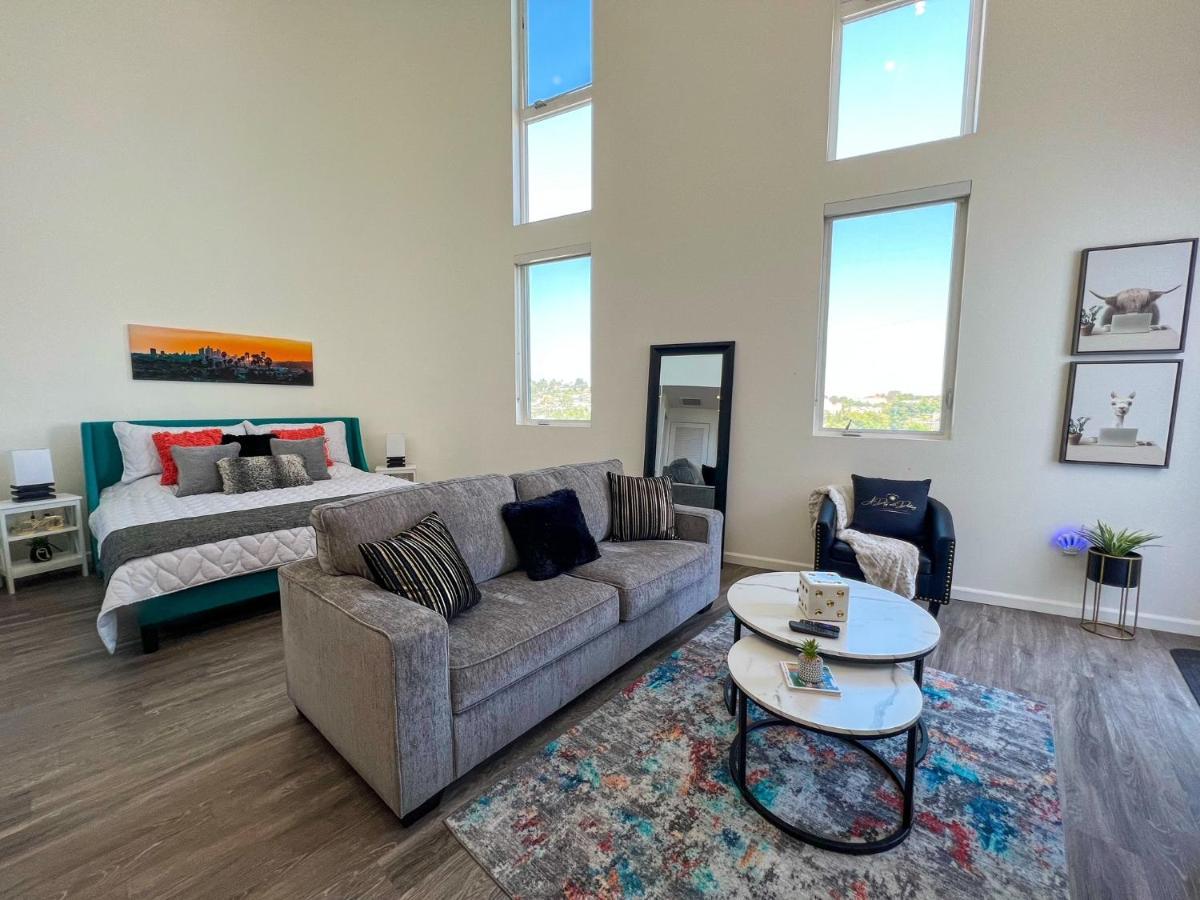 Downtown Los Angeles Skyline Balcony View Modern Penthouse Dış mekan fotoğraf