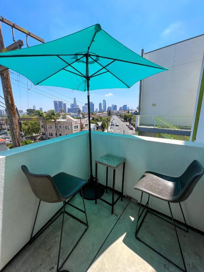 Downtown Los Angeles Skyline Balcony View Modern Penthouse Dış mekan fotoğraf