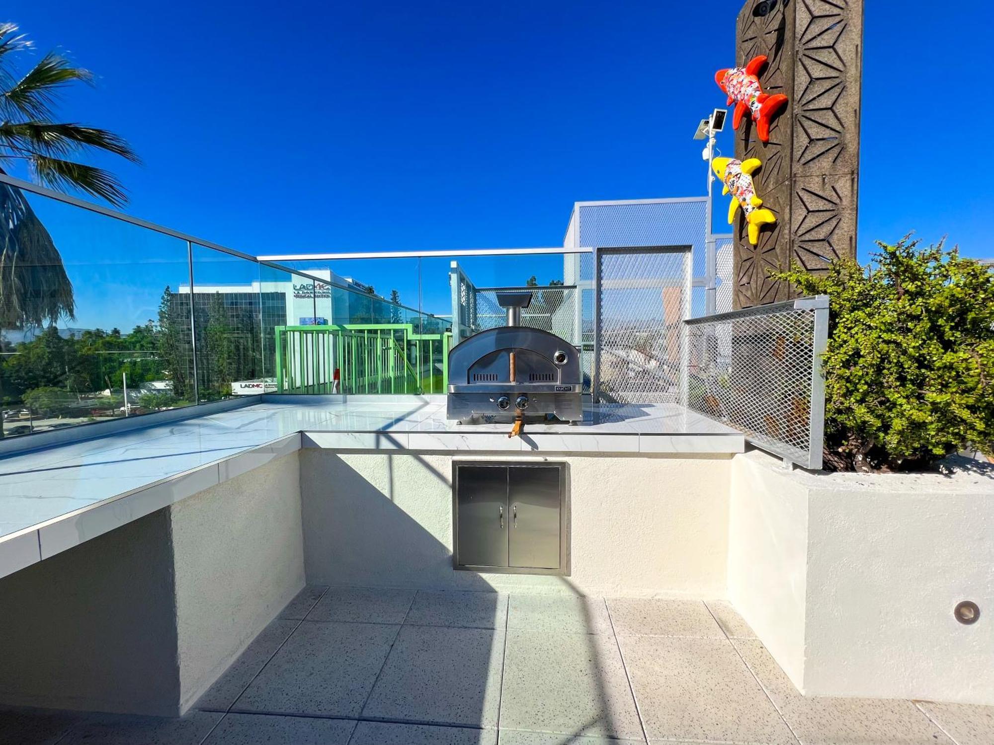Downtown Los Angeles Skyline Balcony View Modern Penthouse Dış mekan fotoğraf